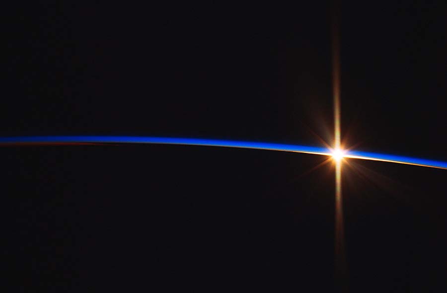 Globe with star flare